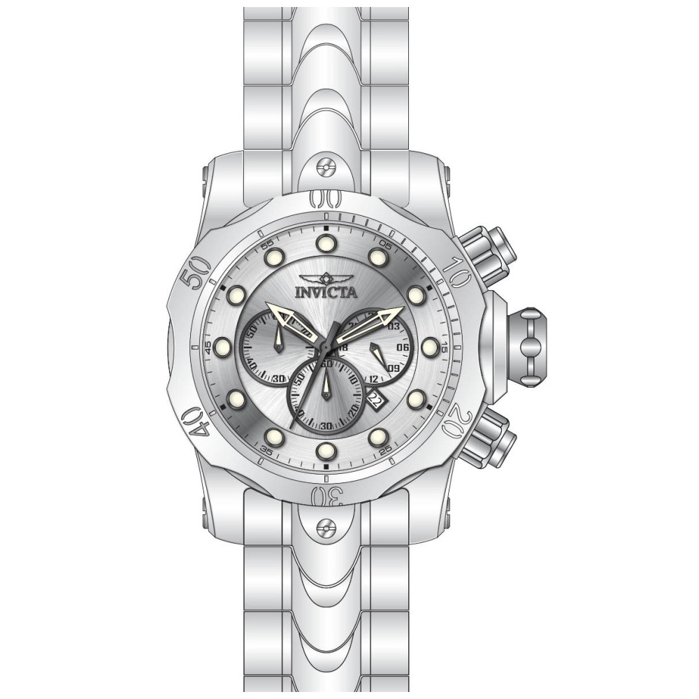 Relógio Masculino Invicta Venom Ghost 53,7mm, Banho Aqua, Aço 48224