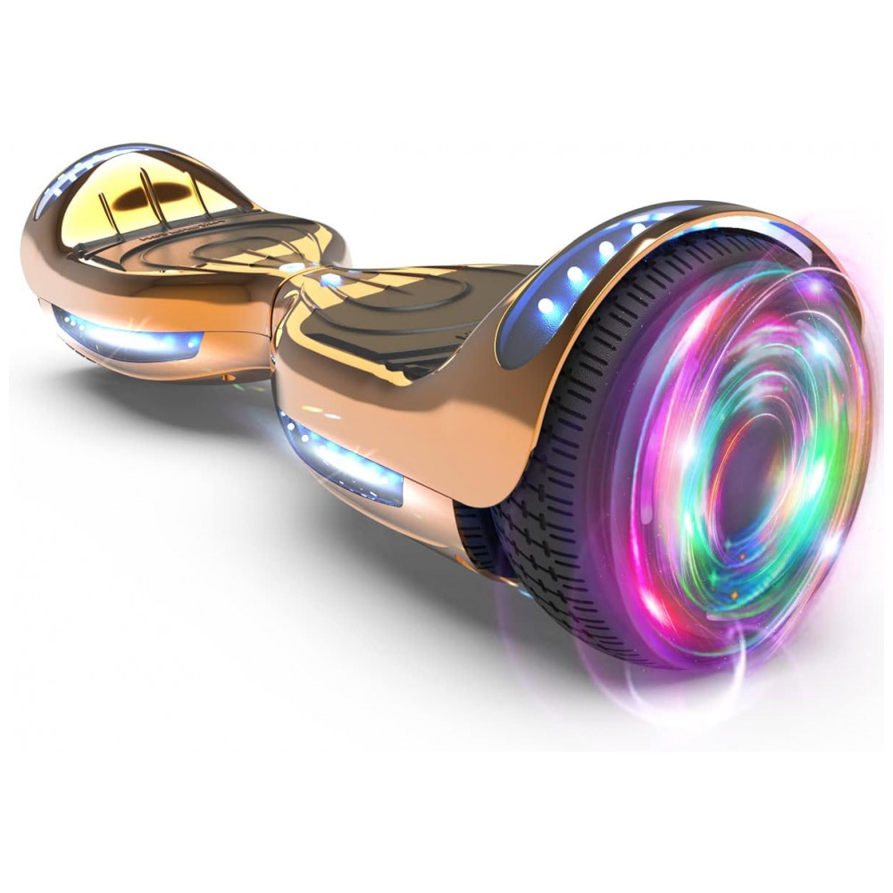 Hoverboard Certificado HS2.01 Bluetooth Flash Wheel com Luzes de LED Scooter Elétrico Autobalanceado Cor de Rosa
