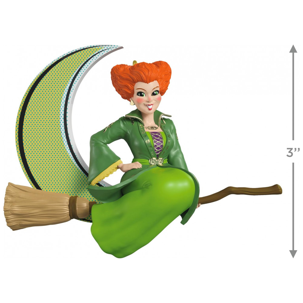 ECTQ46KBQGPD0B_1-1.jpg - Enfeite Hallmark Keepsake 2025 Disney Hocus Pocus "Tonight We Fly!" com Luz e Som, Figura Winifred Sanderson