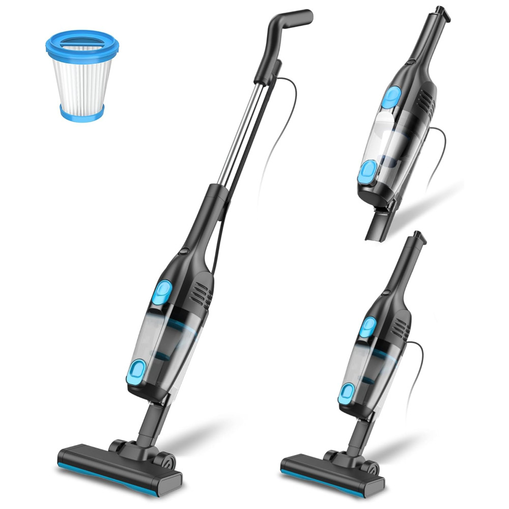 Aspirador de Pó Vertical com Fio, 20Kpa de Sucção Potente, Filtro HEPA, Leve e Versátil, Ideal para Pêlos de Animais e Pisos Difíceis,Vazone