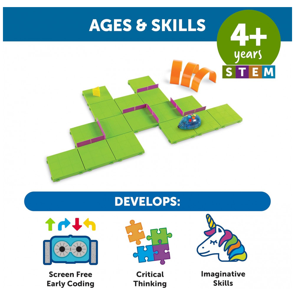 Learning Resources Code Go Robot Mouse - Conjunto de Atividades Recarregável, Brinquedo de Codificação Inicial sem Tela para Crianças, Animal de Estim - Imagem 5