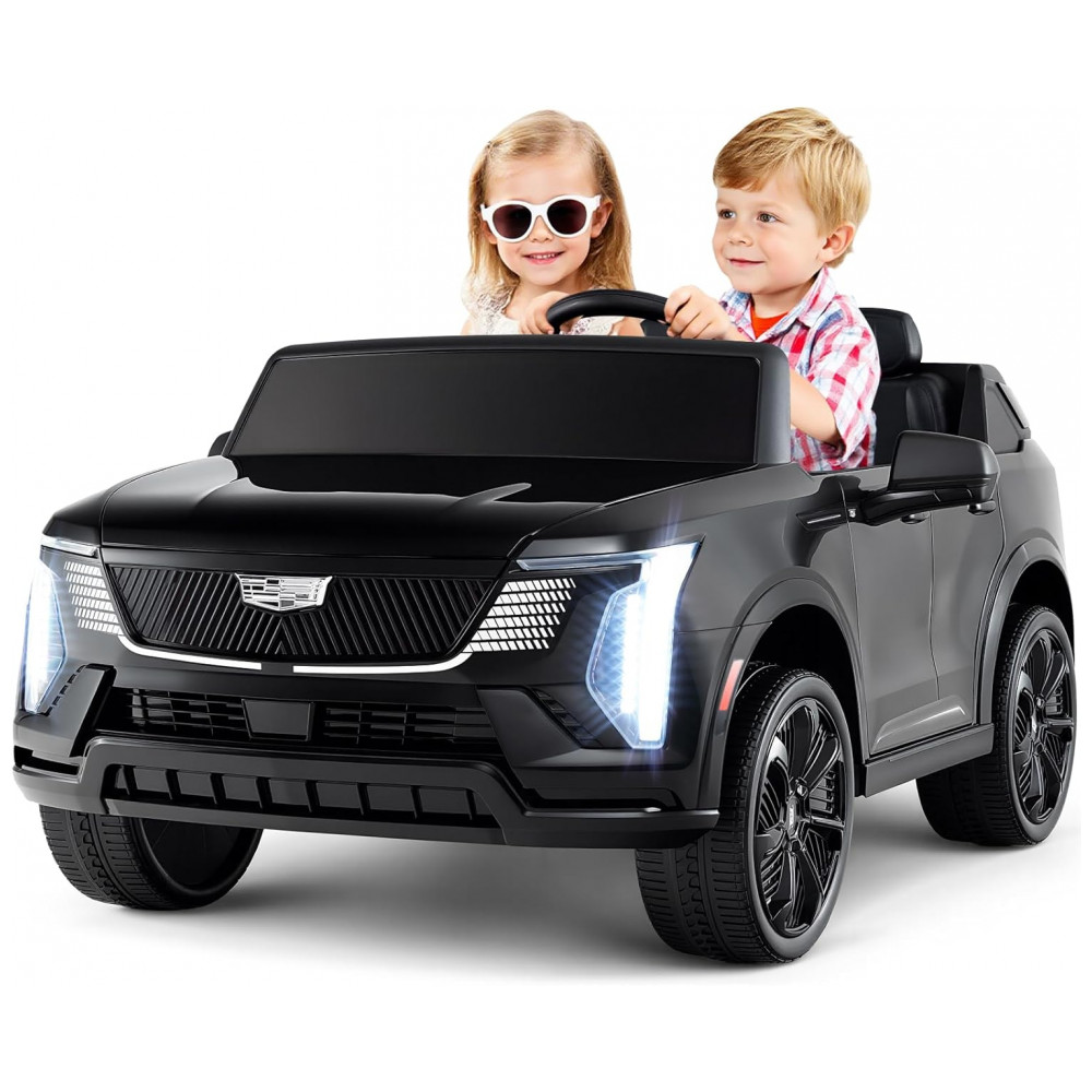 ECTQ4V148VHF0B_0-1.jpg - Carro Elétrico Infantil Licenciado Costzon Cadillac 24V 2 Lugares, Controle Remoto, Suspensão 4 Rodas, Música, Luzes LED, Preto