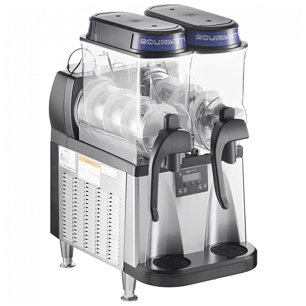 Máquina de Frozen Bunn 58000.0015 Ultra NX Preta e de Aço Inoxidável Dupla 11,36 litros 110V