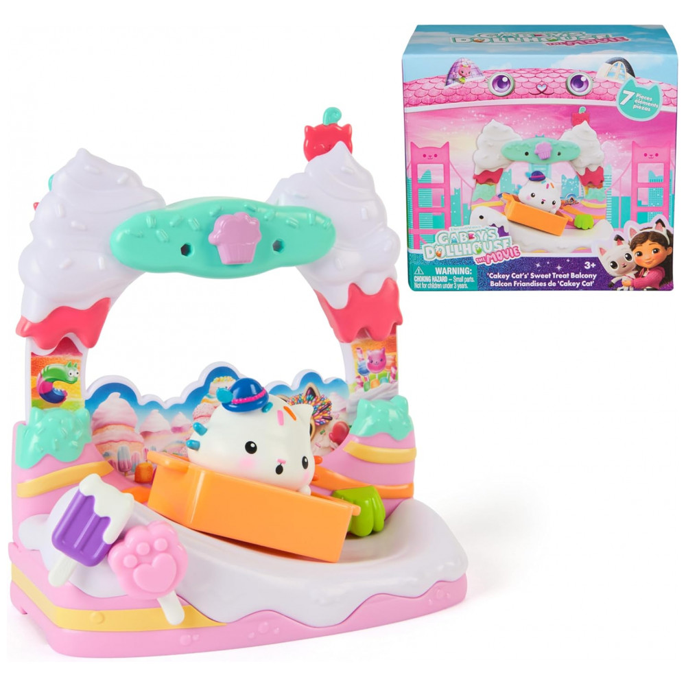 ECTQ51CPXBTD0B_0-2.jpg - Gabby's Dollhouse: O Filme Varanda de Doces Cakey Cats com Boneco de Brinquedo e Acessórios de Casa de Bonecas Brinquedos para Meninas e Meninos