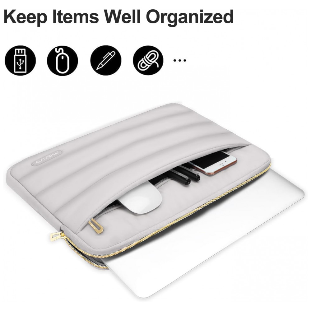 ECTQ52MHCR6D0B_1-1.jpg - MOSISO 15-15,6" Capa Puff para Laptop com Bolsa Adicional, Compatível com MacBook Pro 16, HP, Dell, ASUS, Acer, Lenovo, Cinza