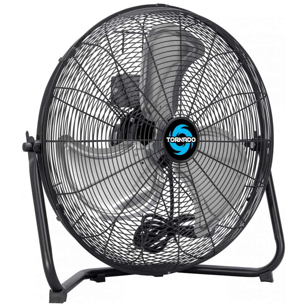 ECTQ52TNHW9F0B_0-1.jpg - Ventilador de Piso Metal 457 cm Tornado Preto 3 Velocidades Alta Vazão 4150 CFM Inclinação 120° Modelo HI-FAN-18HVFF-1P-HEX2 110V