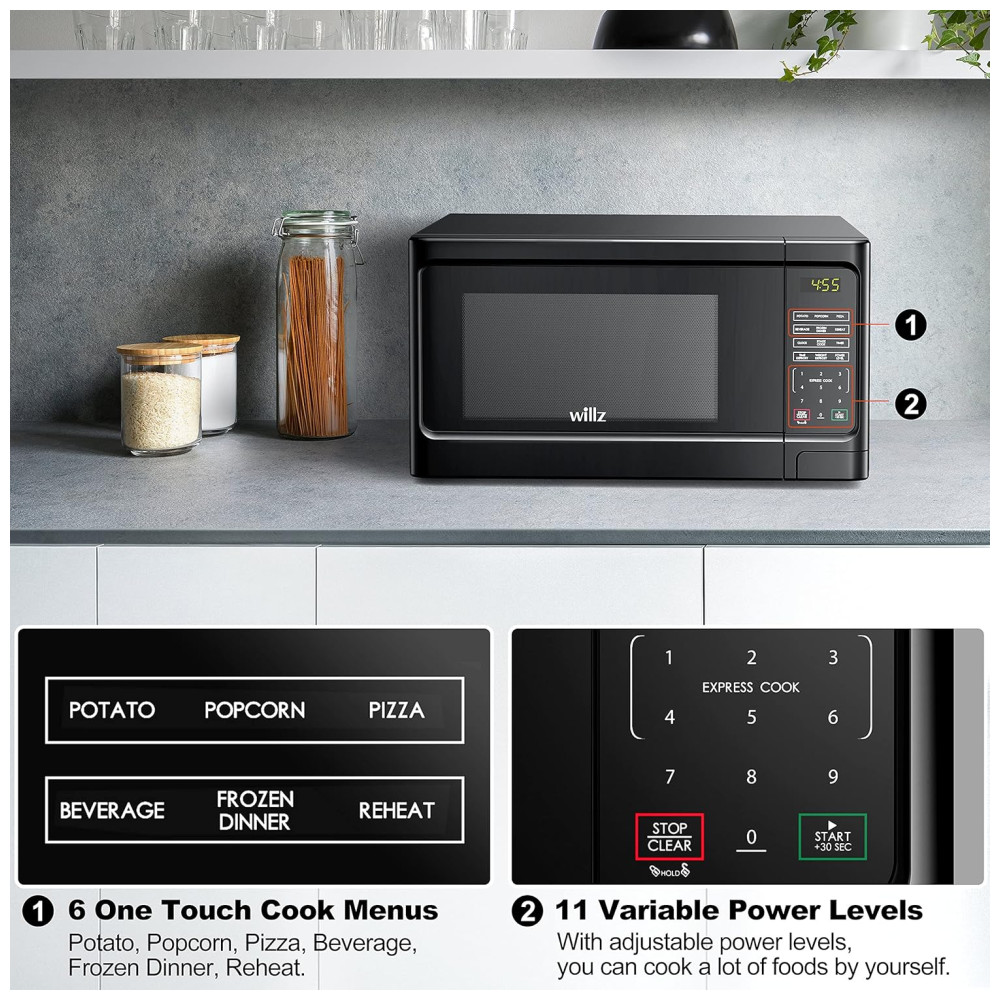 ECTQ53DLT1F70B_3-1.jpg - Micro ondas Willz WLCMS311BK 10 de Bancada 31 Litros Multifuncional de Aço Inoxidável 110V 1000W Preto