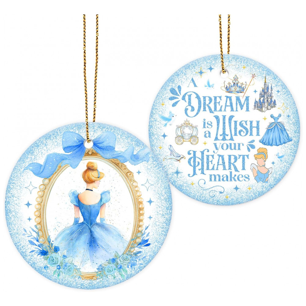 ECTQ5584DRJF0B_0-1.jpg - Ornamento de Aniversário Princesa de Cerâmica 34HD 2025 Castelo Azul Fantasia para Meninas, Presente Pendurado em Árvore Cinderela