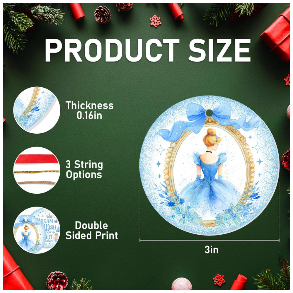 ECTQ5584DRJF0B_1-1.jpg - Ornamento de Aniversário Princesa de Cerâmica 34HD 2025 Castelo Azul Fantasia para Meninas, Presente Pendurado em Árvore Cinderela
