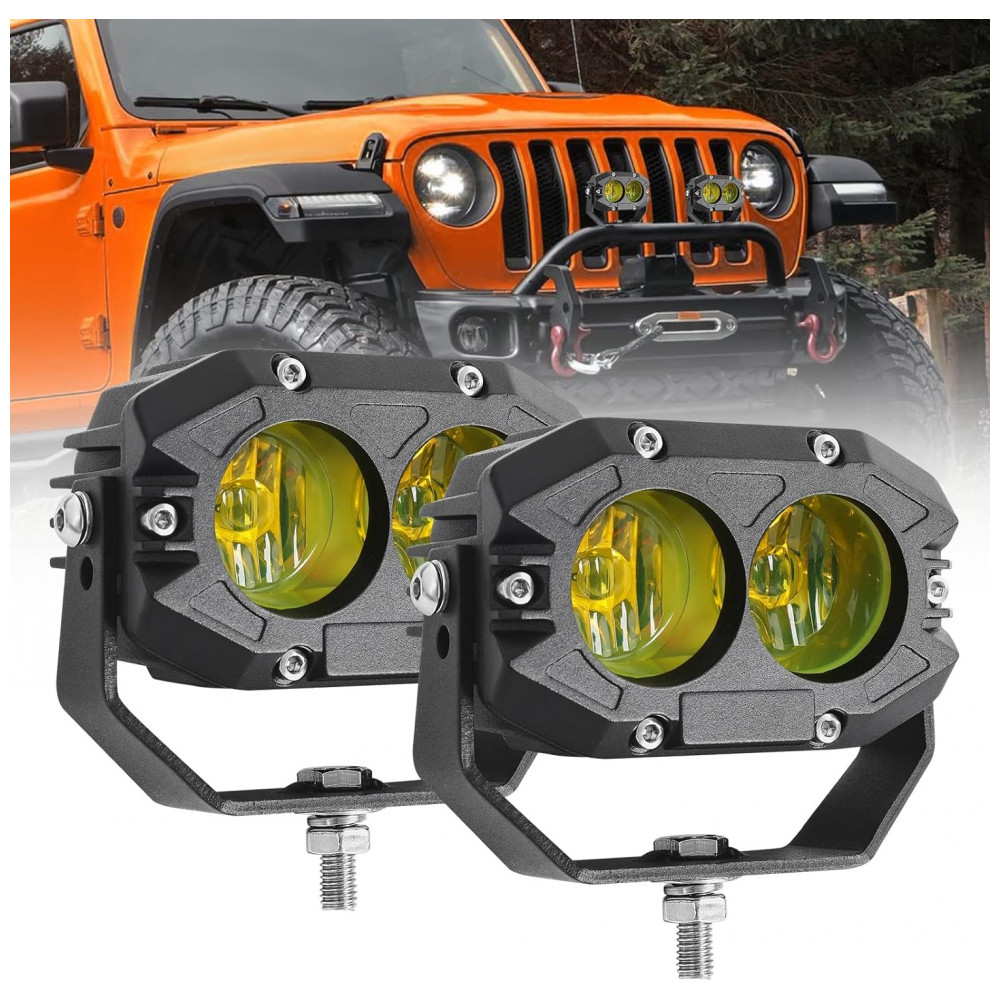 ECTQ56FMKFMB0B_0-1.jpg - Farol de Milha LED Off Road Ãmbar com 9600 Lúmens e Luz Branca IP68 12V 24V 80W 2Un BraveWAY 915Z US