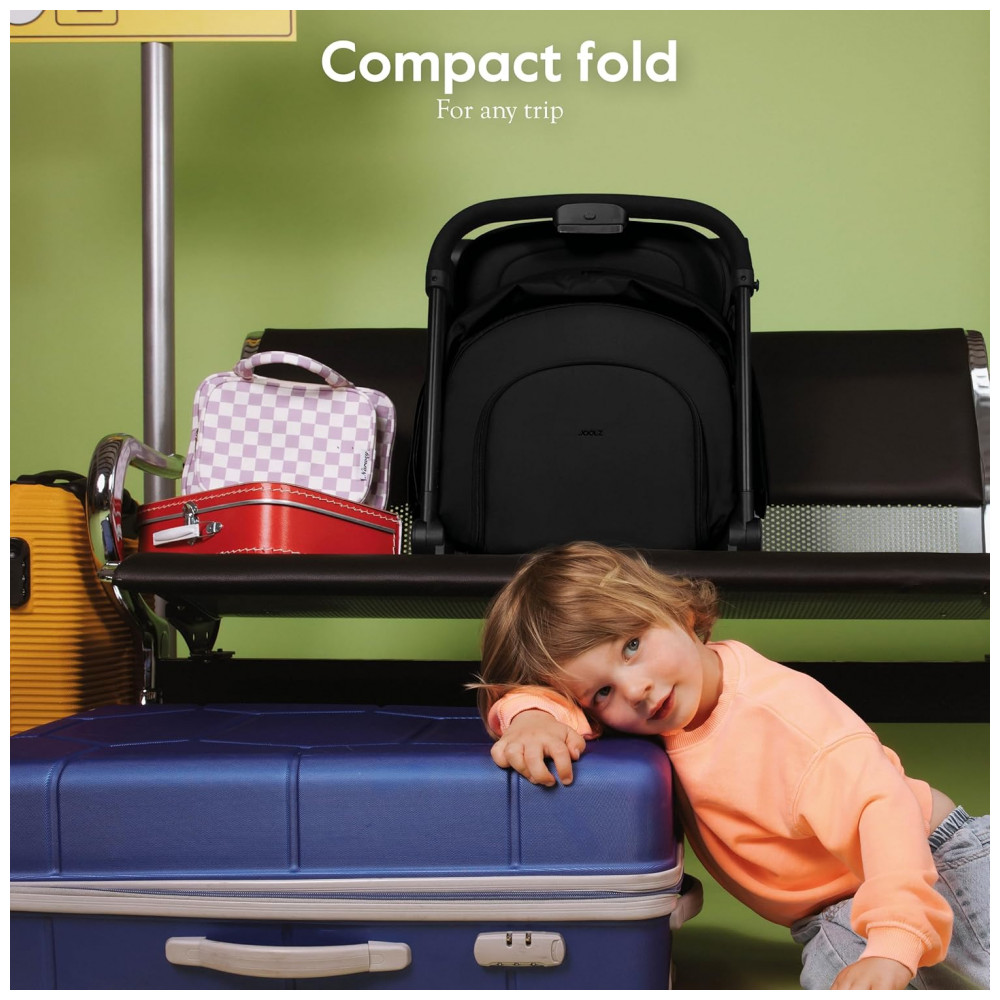 ECTQ575D8DSF0B_5-1.jpg - Carrinho de Bebê Joolz Dot Preto Space Black - Ultraleve 55 kg Dobrável com Uma Mão Capota UPF 50+ Assento Reclinável Capacidade 227 kg