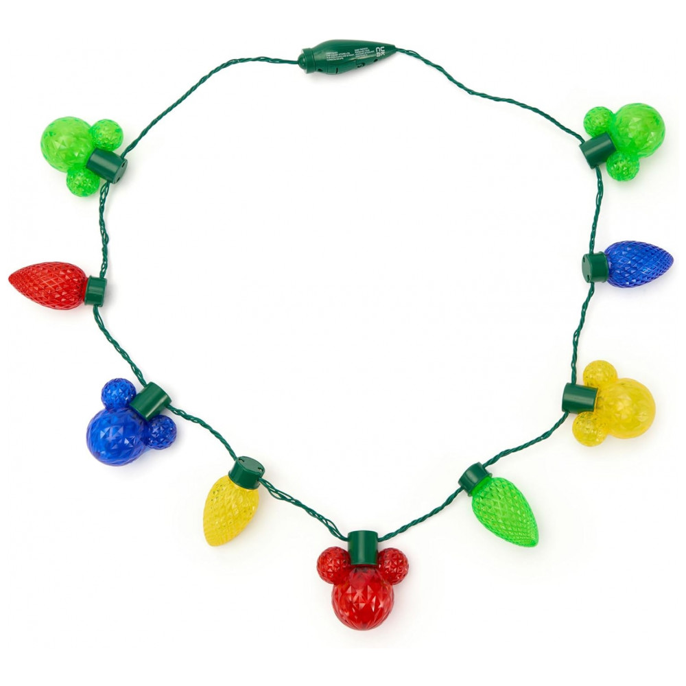 ECTQ5BSH73SF0B_0-1.jpg - Colar Luminoso Natalino Disney Store Mickey Mouse com 9 Luzes Coloridas, 5 Ícones Mickey e 4 Lâmpadas Natalinas