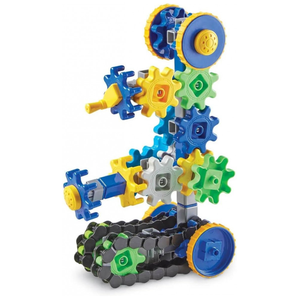 Kit de Construção Learning Resources Gears! Gears! Gears! Treadmobiles, 108 Peças, Estimula Habilidades de Engenharia desde Cedo - Imagem 5