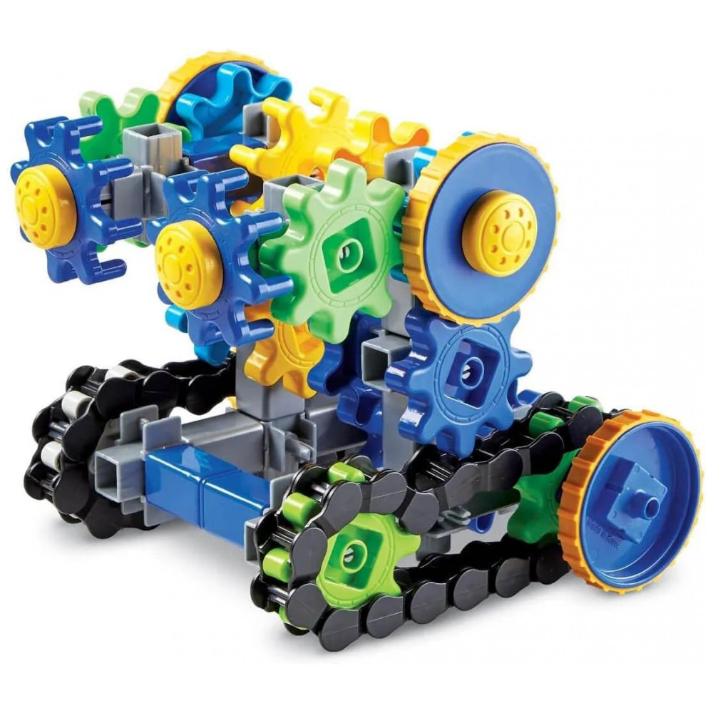 Kit de Construção Learning Resources Gears! Gears! Gears! Treadmobiles, 108 Peças, Estimula Habilidades de Engenharia desde Cedo - Imagem 7