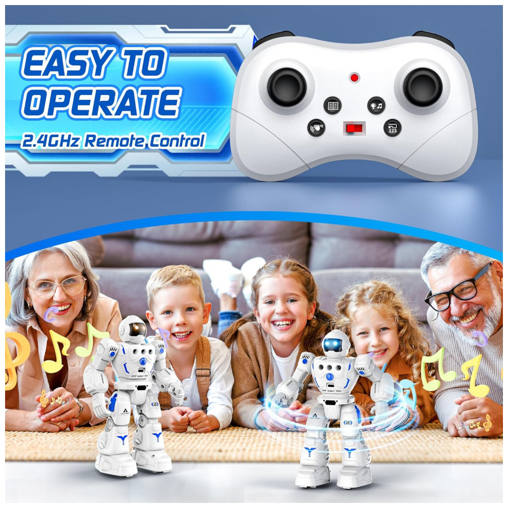 ECTQ5GJFLTFF0B_6-1.jpg - Robô Programável Azul e Branco – BAZOLOTA Controle Remoto + Sensor de Gestos Caminhar Deslizar Cantar e Dançar para Crianças