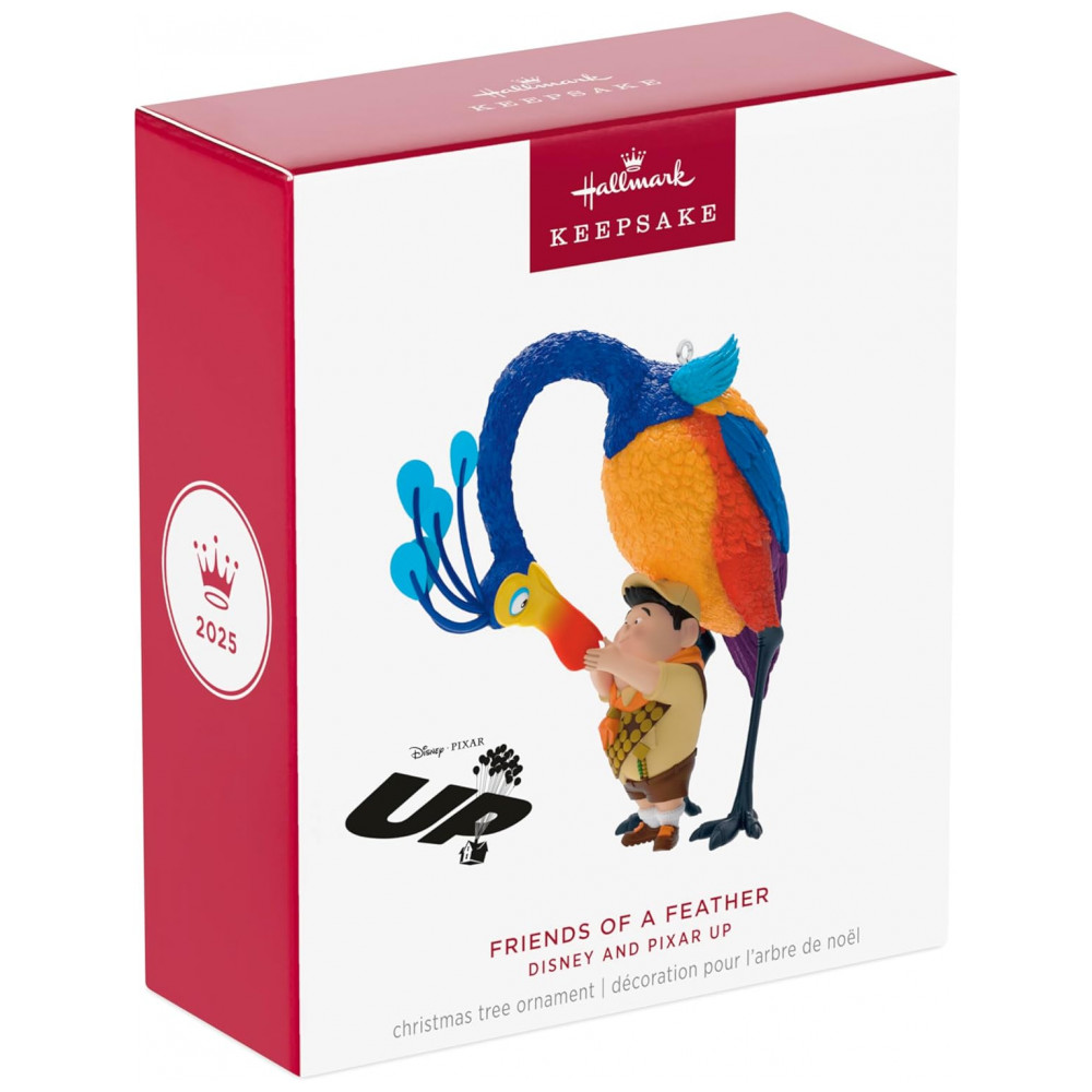 ECTQ5H42B3RD0B_6-1.jpg - Ornamento Hallmark Keepsake Natal 2025 Disney/Pixar Up Friends of a Feather, Decoração Charmosa para Fãs Disney