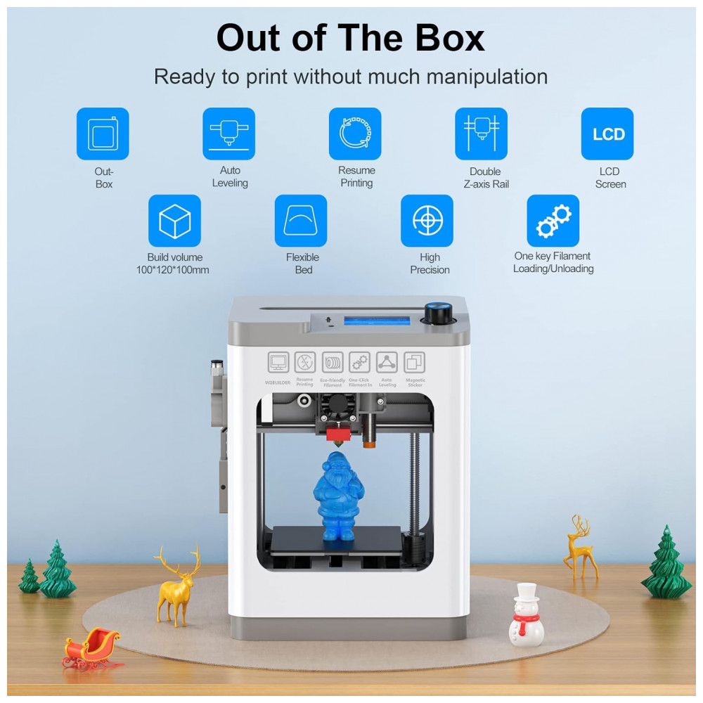 ECTQ5RCZJ2BF0B_1-1.jpg - Impressora 3D Entina Tina2 Basic Montagem Completa e Nivelamento Automático Ideal para Iniciantes e Crianças Plataforma Magnética Removível Impres