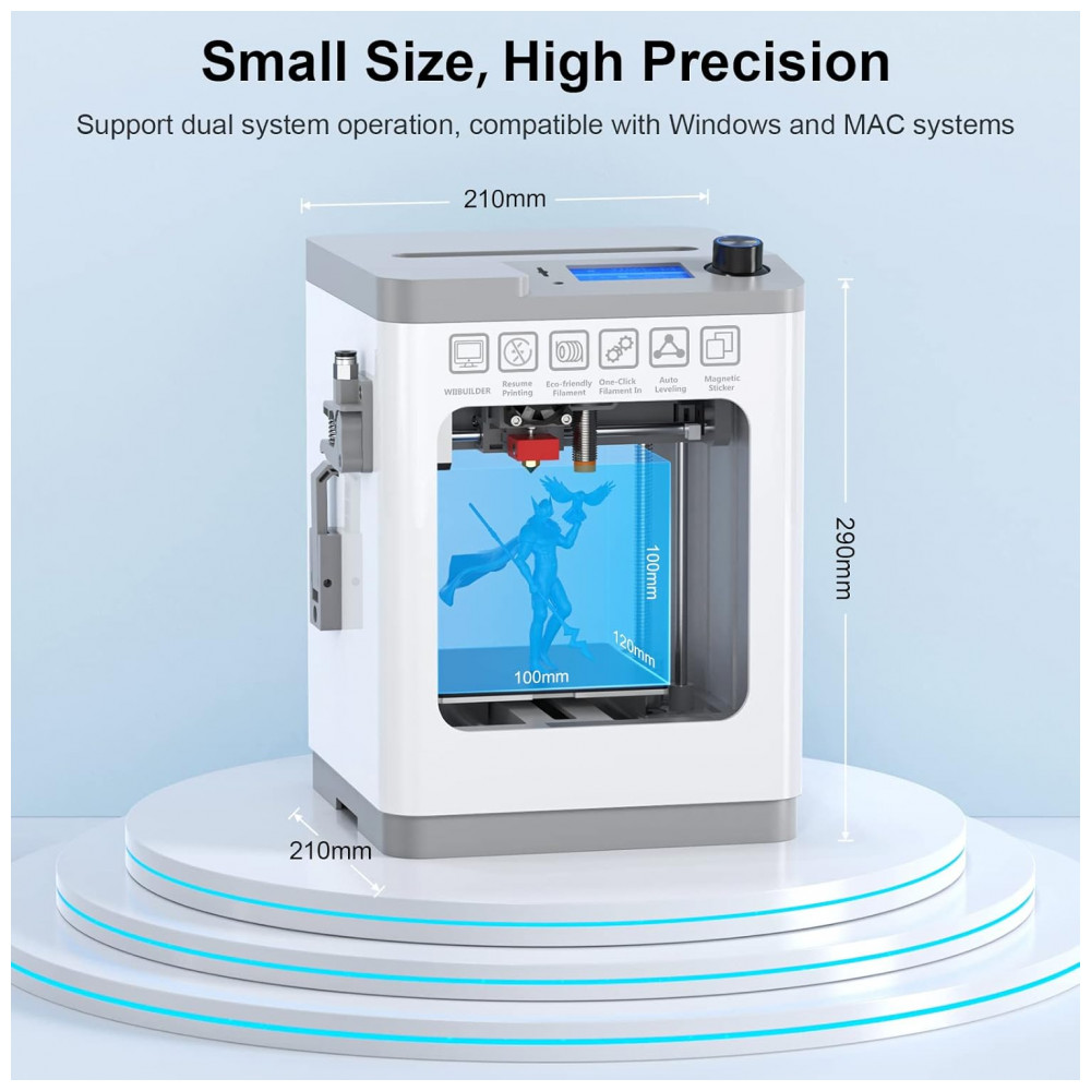 ECTQ5RCZJ2BF0B_3-1.jpg - Impressora 3D Entina Tina2 Basic Montagem Completa e Nivelamento Automático Ideal para Iniciantes e Crianças Plataforma Magnética Removível Impres