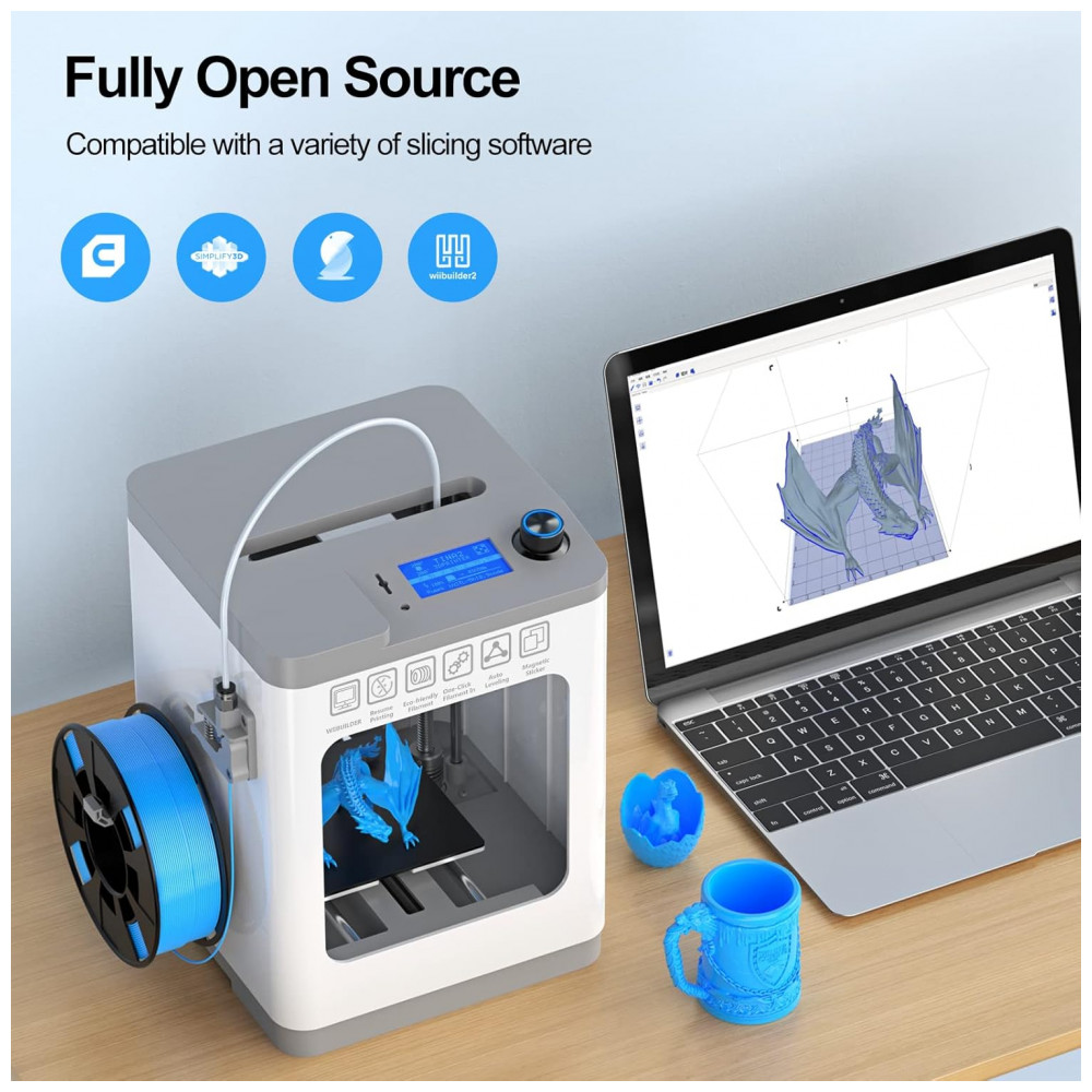 ECTQ5RCZJ2BF0B_5-1.jpg - Impressora 3D Entina Tina2 Basic Montagem Completa e Nivelamento Automático Ideal para Iniciantes e Crianças Plataforma Magnética Removível Impres