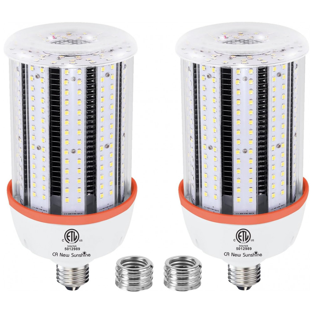 ECTQ5T41MV7D0B_0-1.jpg - Lâmpada LED Corn 100W CA New Sunshine, 15000 lúmens, 5000K daylight, base E26/E39, alta eficiência para galpões, fábricas, oficinas, armazéns e áreas externas.