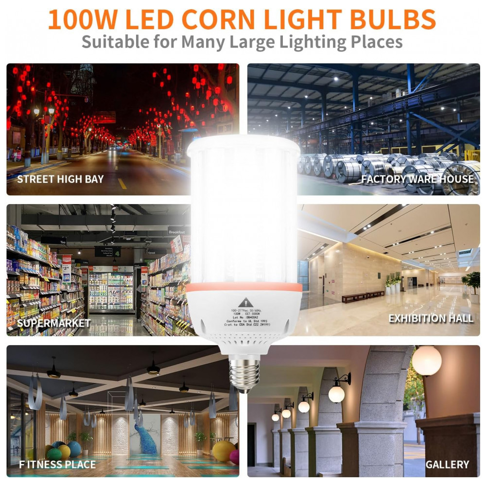 ECTQ5T41MV7D0B_5-1.jpg - Lâmpada LED Corn 100W CA New Sunshine, 15000 lúmens, 5000K daylight, base E26/E39, alta eficiência para galpões, fábricas, oficinas, armazéns e áreas externas.