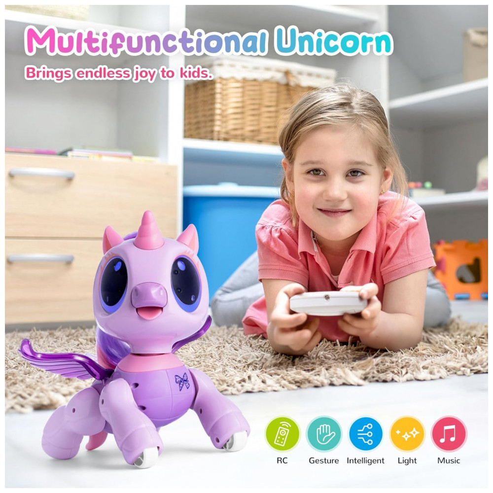 ECTQ5YYHPKLD0B_1-1.jpg - Robô Programável Rosa – SGILE, Controle Remoto 2,4 GHz com Sensor de Gestos, Programação de 50 Comandos e Dança para Crianças