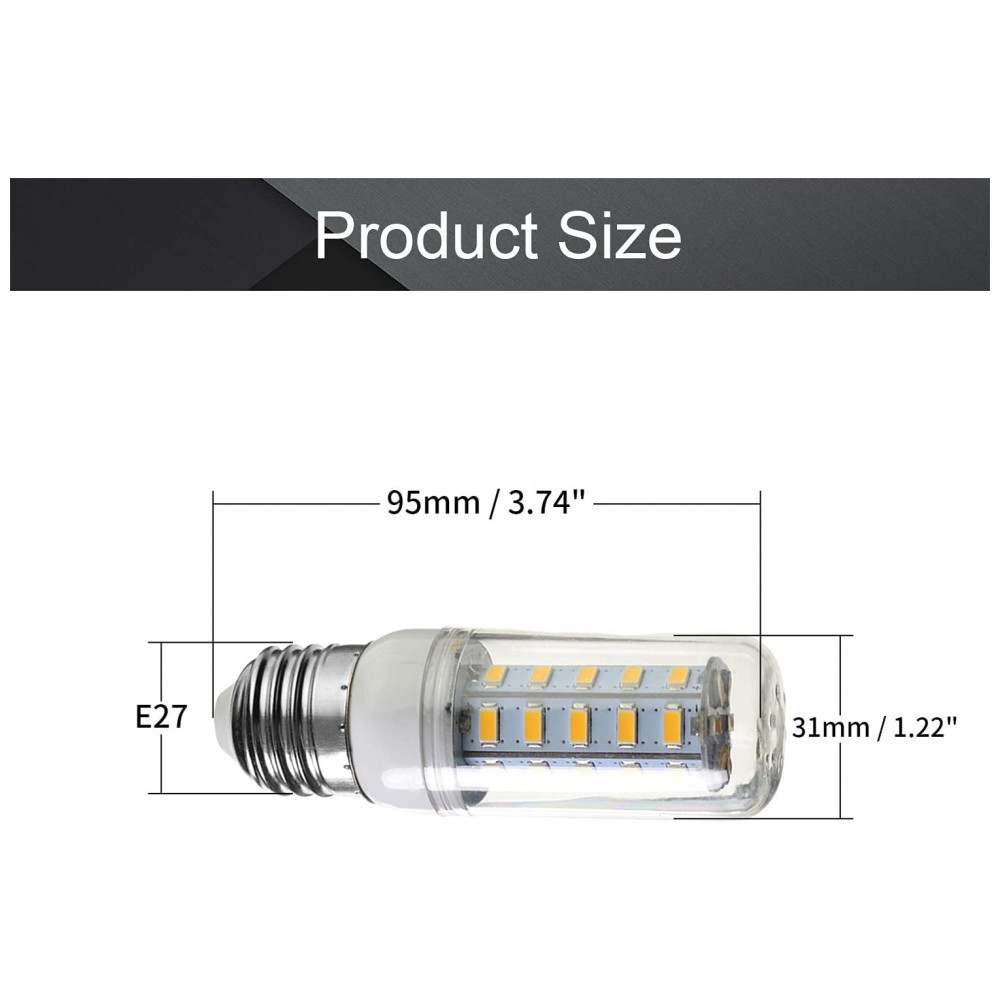 ECTQ61KP7K380B_1-1.jpg - Lâmpada LED Milho Othmro 7W E27 220V 3000K Luz Quente, Material PC, Tipo 5730, Econômica e Durável para Iluminação Residencial e Comercial