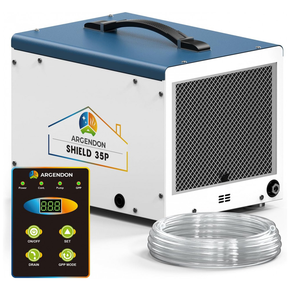 ECTQ62873J8D0B_0-1.jpg - Desumidificador ARGENDON para Espaços de Rastejo com Bomba, 33 litros, Desumidificador Comercial para Porões com Mangueira de Drenagem, Auto Degelo, I