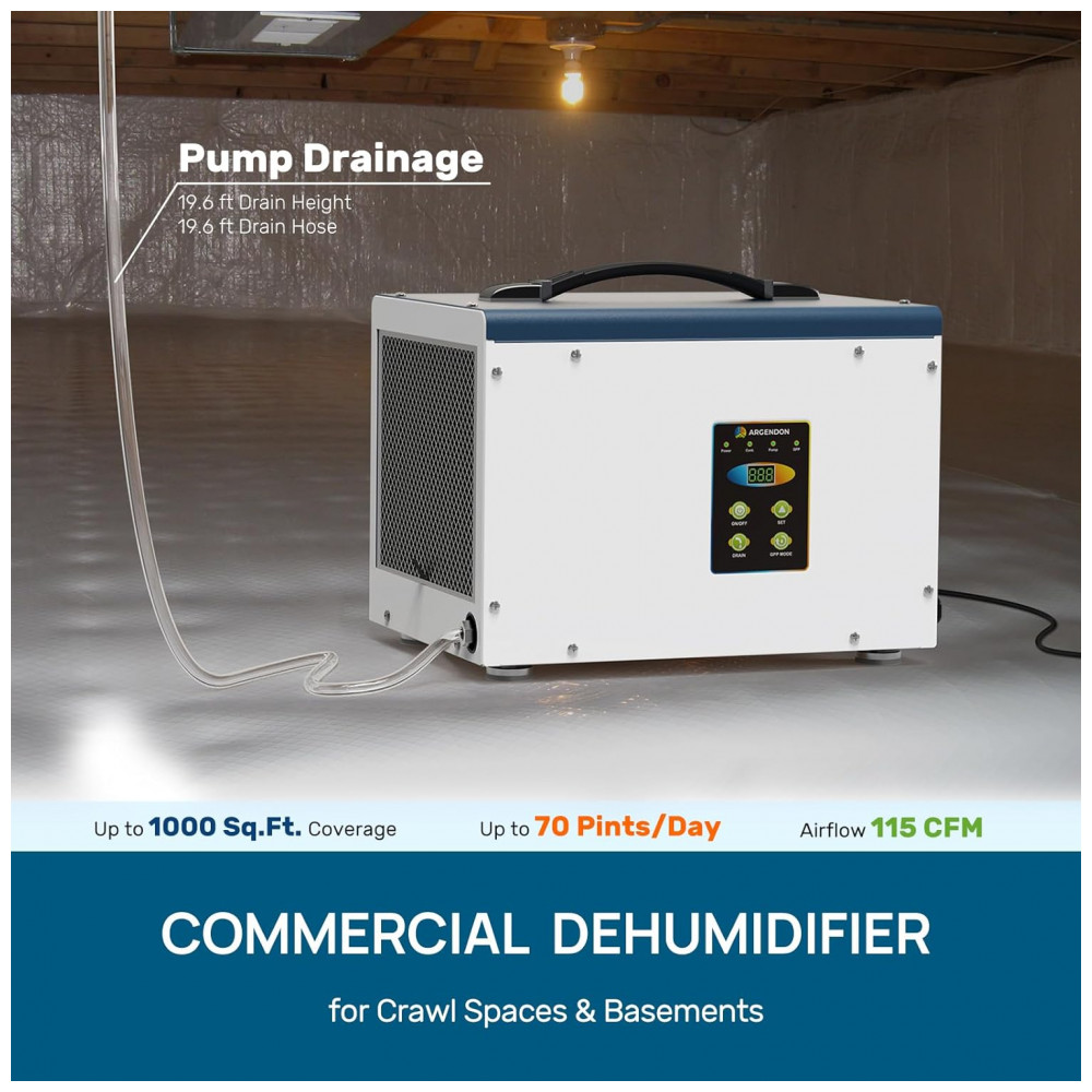 ECTQ62873J8D0B_1-1.jpg - Desumidificador ARGENDON para Espaços de Rastejo com Bomba, 33 litros, Desumidificador Comercial para Porões com Mangueira de Drenagem, Auto Degelo, I