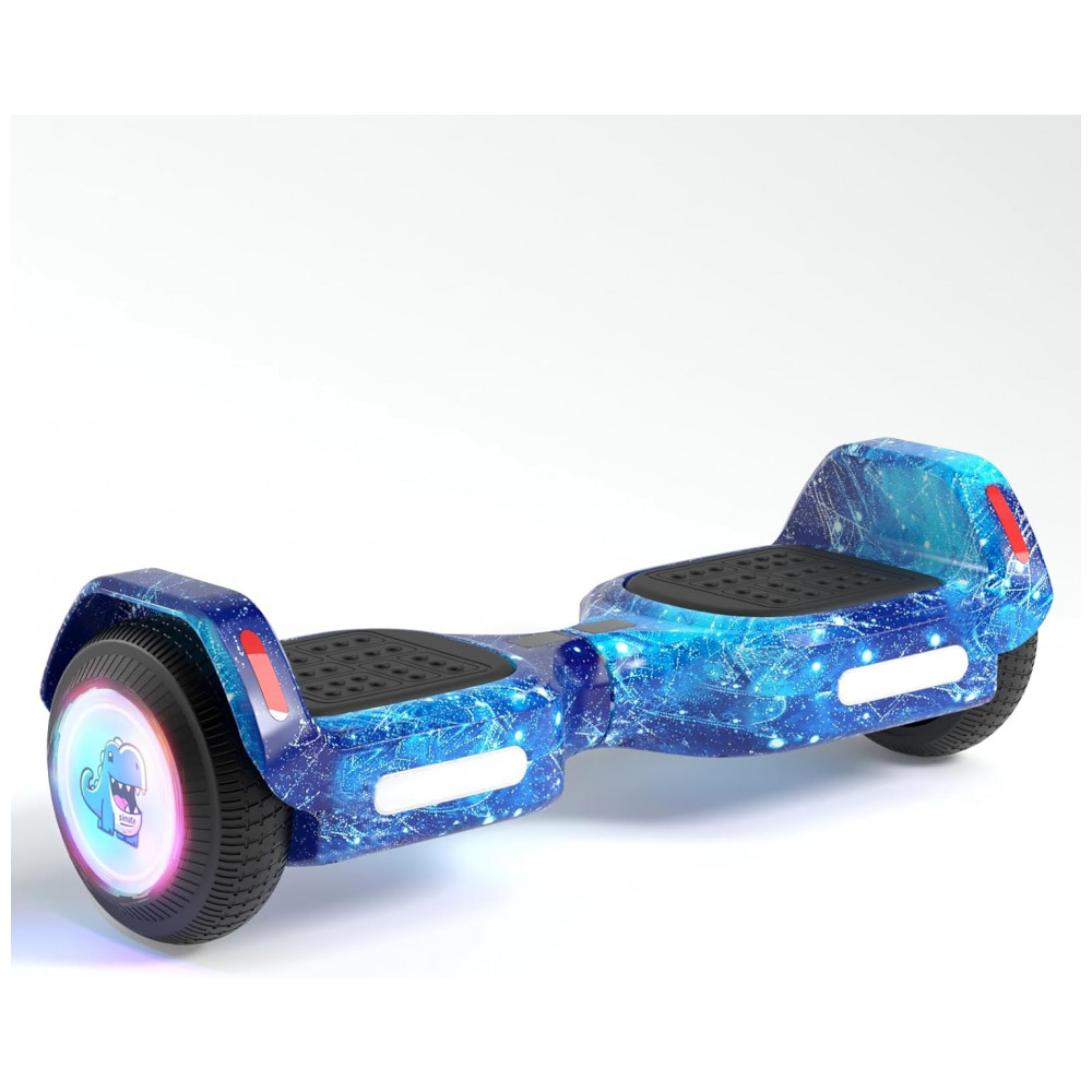 Hoverboard SIMATE Azul Galáxia 6,5" com Bluetooth, Luzes LED e Certificação UL2272 – Até 13,7 km/h, Autonomia de 12,8 km