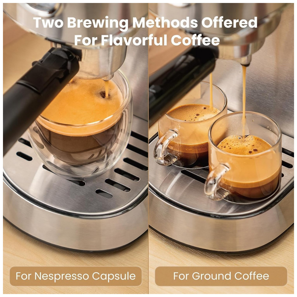 ECTQ6BNVVBWF0B_2-1.jpg - Máquina de Espresso Comercial 20 Bar, Vaporizador Profissional, Controle NTC, Manômetro, Gevi, Inox, Inox, 110V