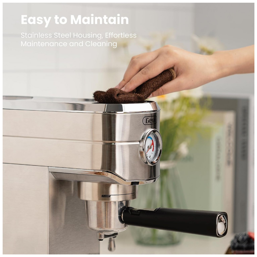 ECTQ6BNVVBWF0B_6-1.jpg - Máquina de Espresso Comercial 20 Bar, Vaporizador Profissional, Controle NTC, Manômetro, Gevi, Inox, Inox, 110V