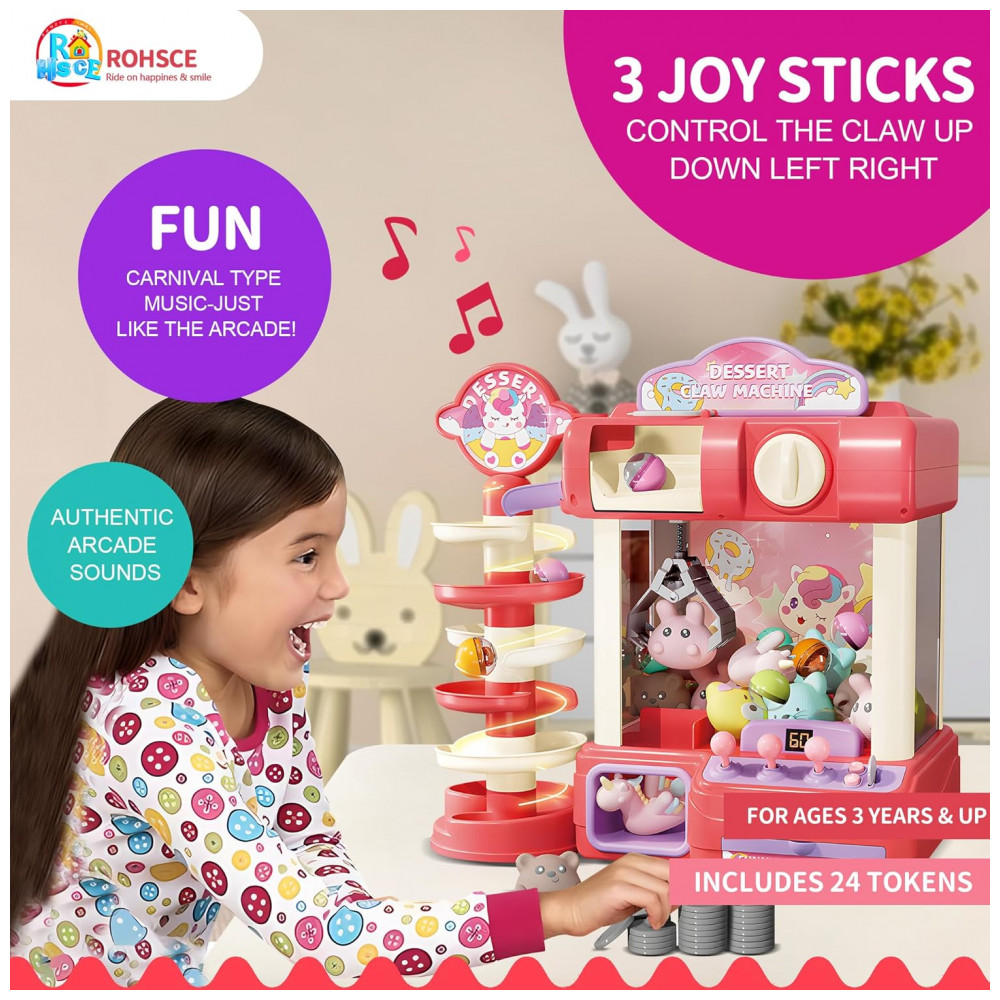 ECTQ6DH2LDRC0B_1-1.jpg - Máquina de Garra ROHSCE Azul, Brinquedo Arcade Infantil com Luzes e Sons, Vending de Doces para Crianças de 6 a 12 Anos