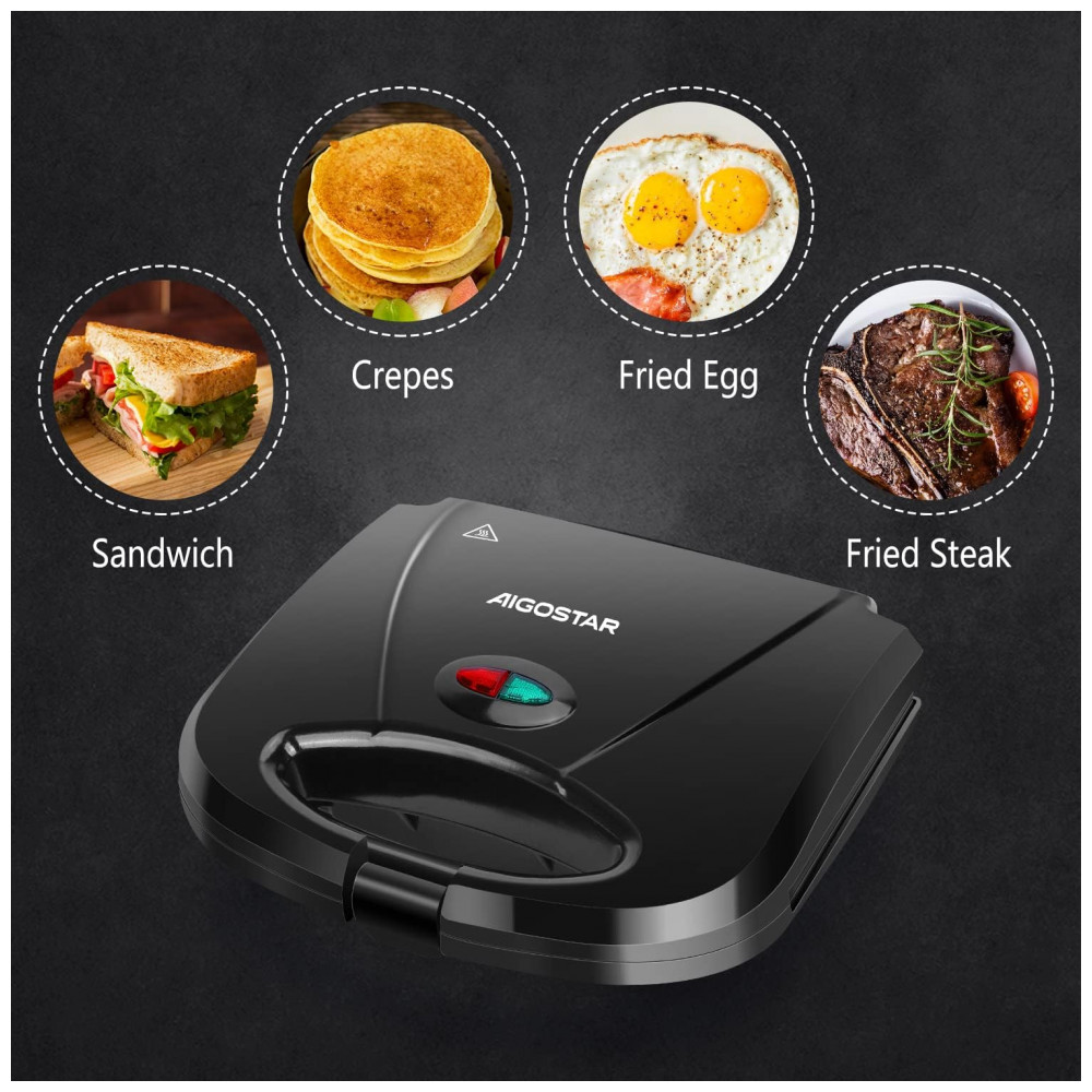 ECTQ6GLSHR780B_1-1.jpg - Tostadeira Aigostar com Superfície Profunda Antiaderente para Ovos, Presunto, Bifes - Compacta e Certificada pela ETL - Preta