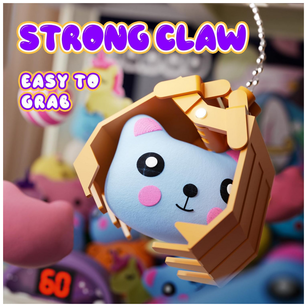 ECTQ6KD1PK6D0B_5-1.jpg - Máquina de Garra Skirfy Unicorns 12’’ para Crianças com Luzes Som e Dispensador de Brinquedos e Doces