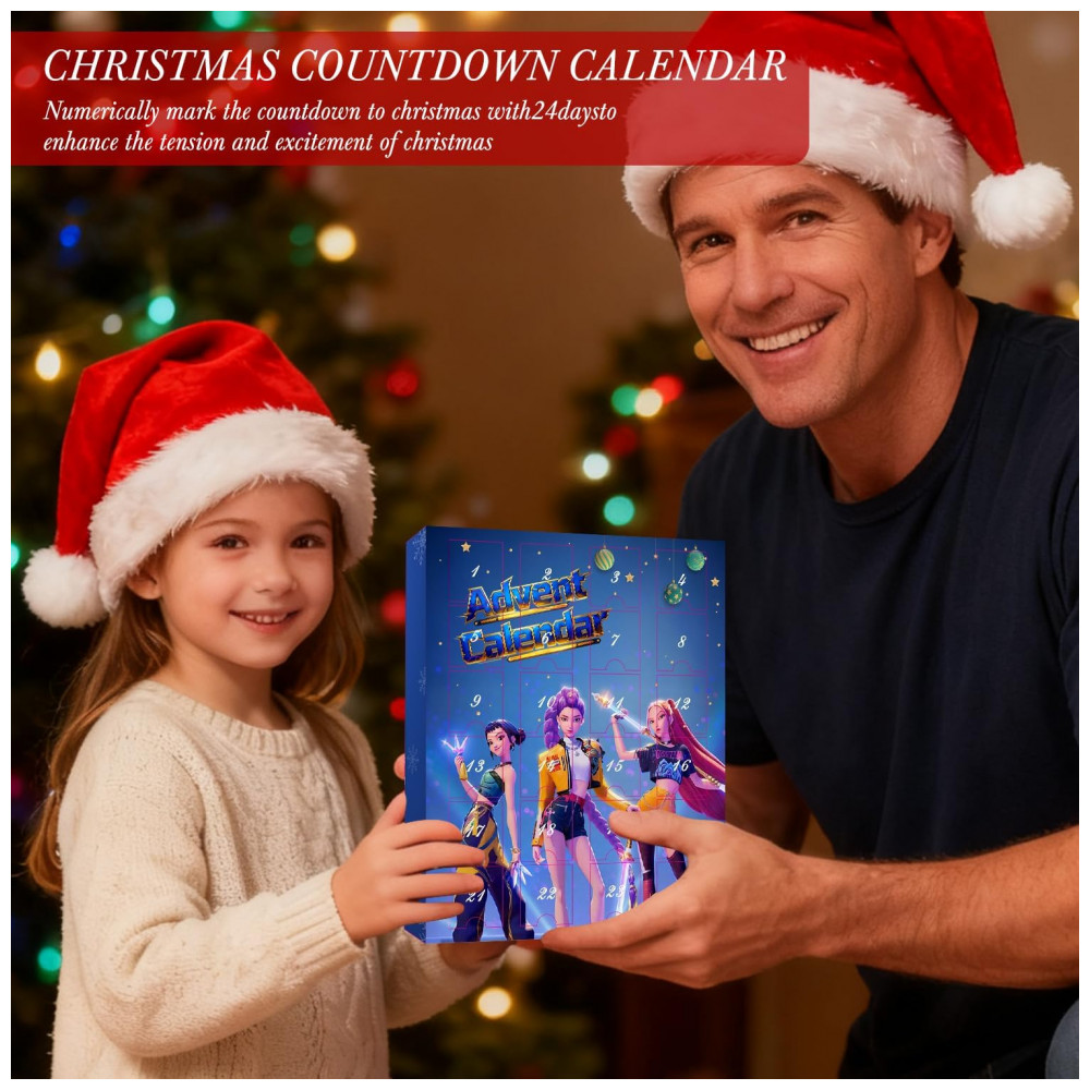 ECTQ6PWXV7TF0B_6-1.jpg - Calendário do Advento Kpop Demon 2025, Calendário de Contagem Regressiva com 24 Brinquedos Chaveiro, Decorações de Halloween e Natal para Crianças,HIDLY