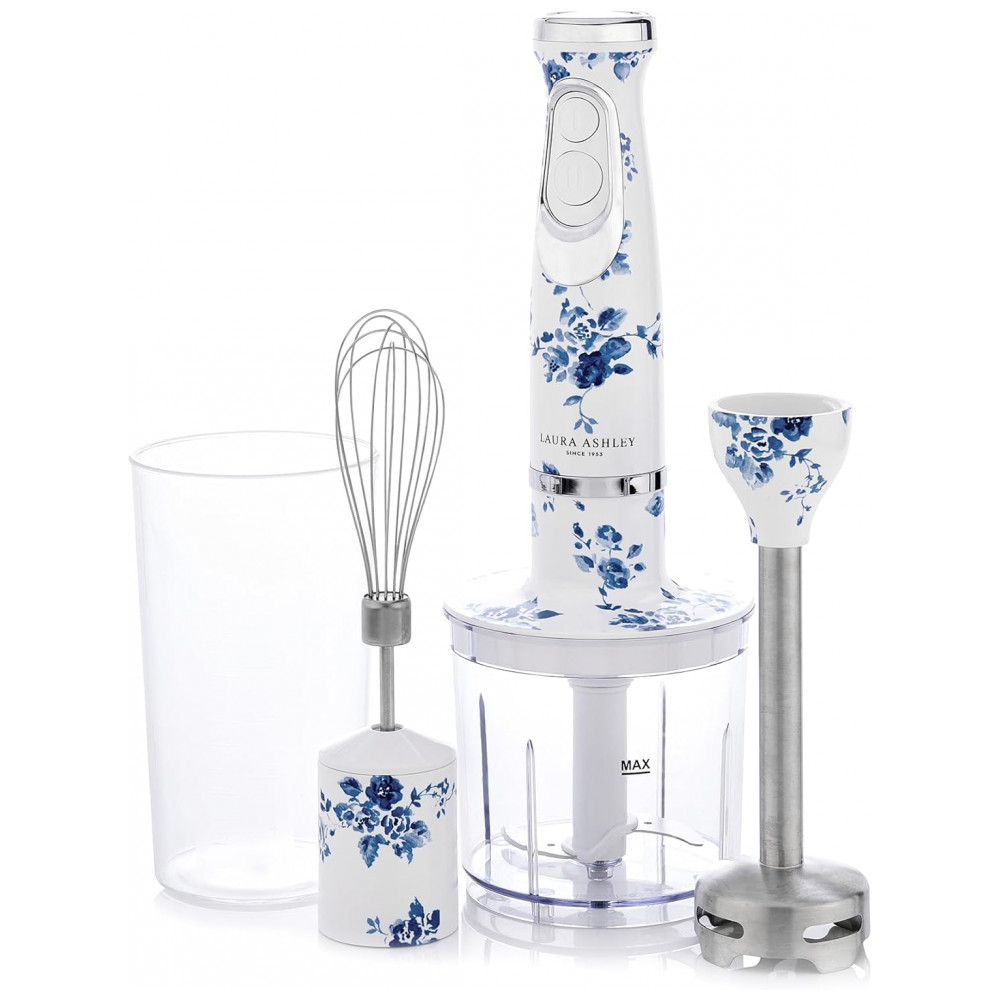 ECTQ6QXMHDJD0B_0-1.jpg - Mixer de Imersão 4 em 1 Laura Ashley 150W China Rose 2 Velocidades Lâminas Inox Batedor Copo Medidor 300ml VQ-SBHB219-LACR-US 110V