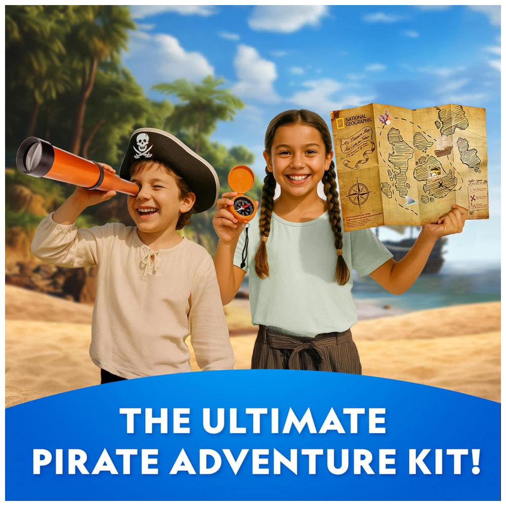 ECTQ6RTQ7CHF0B_1-1.jpg - Pirate Adventure Activity Kit – Brinquedo Educativo de Escavação e Navegação, STEM para Crianças, Presente Criativo, National Geographic