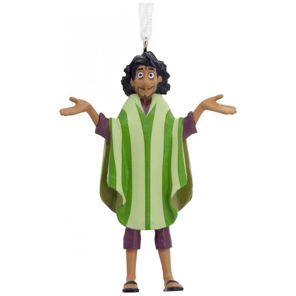 ECTQ6S47QQZB0B_0-1.jpg - Enfeite Natalino Hallmark Keepsake Disney Encanto Bruno com Poncho Verde, Resina 8,5x6,3x2,1 cm