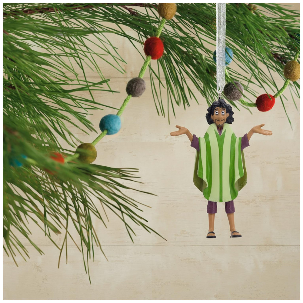 ECTQ6S47QQZB0B_4-1.jpg - Enfeite Natalino Hallmark Keepsake Disney Encanto Bruno com Poncho Verde, Resina 8,5x6,3x2,1 cm