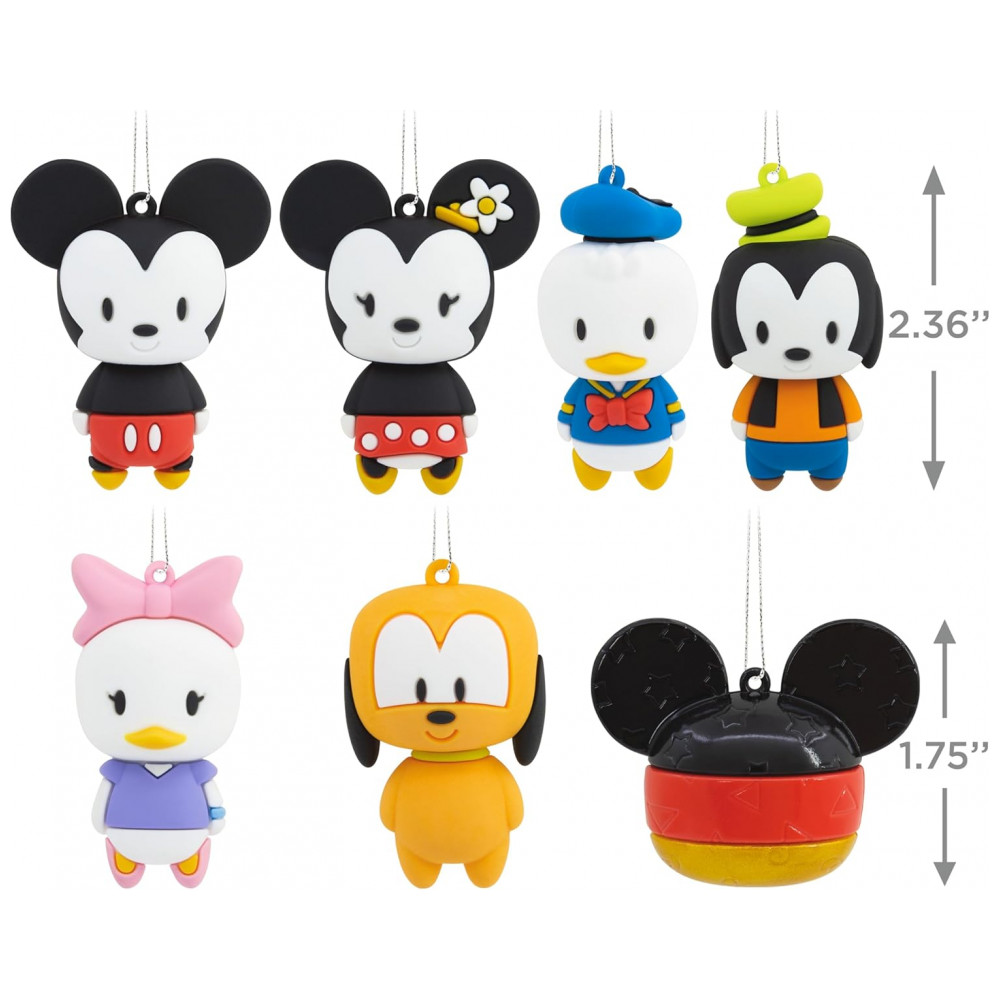 ECTQ6SF5PQZB0B_4-1.jpg - Conjunto com 2 Enfeites Natalinos Surpresa Hallmark Disney Mickey Mouse, Plástico Inquebrável 3,1x5,7x3,8 cm