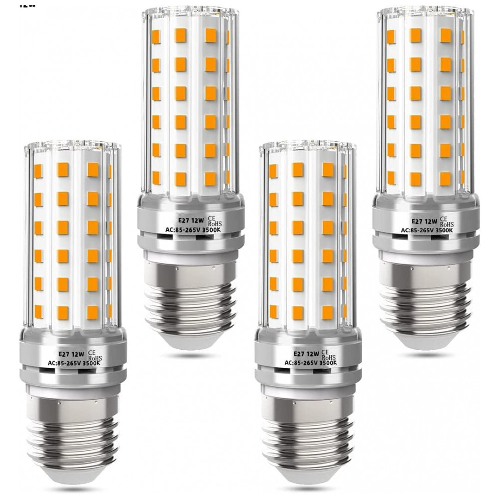 ECTQ74BKBC2C0B_0-1.jpg - Lâmpada LED de Alto Desempenho 12W Equivalente a 120W, 1200 Lumens, Base E26/E27, Luz de Milho Não Dimmable para Casa, Garagem e Armazém - Generic