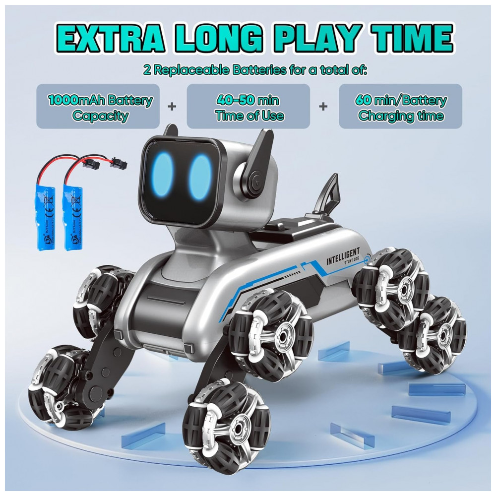 ECTQ77JFNM4D0B_1-1.jpg - Robô Cão Controlado por Gestos Preto – Wurycia, 8 Rodas 2,4 GHz com Música e Luzes para Crianças de 6 a 12 Anos