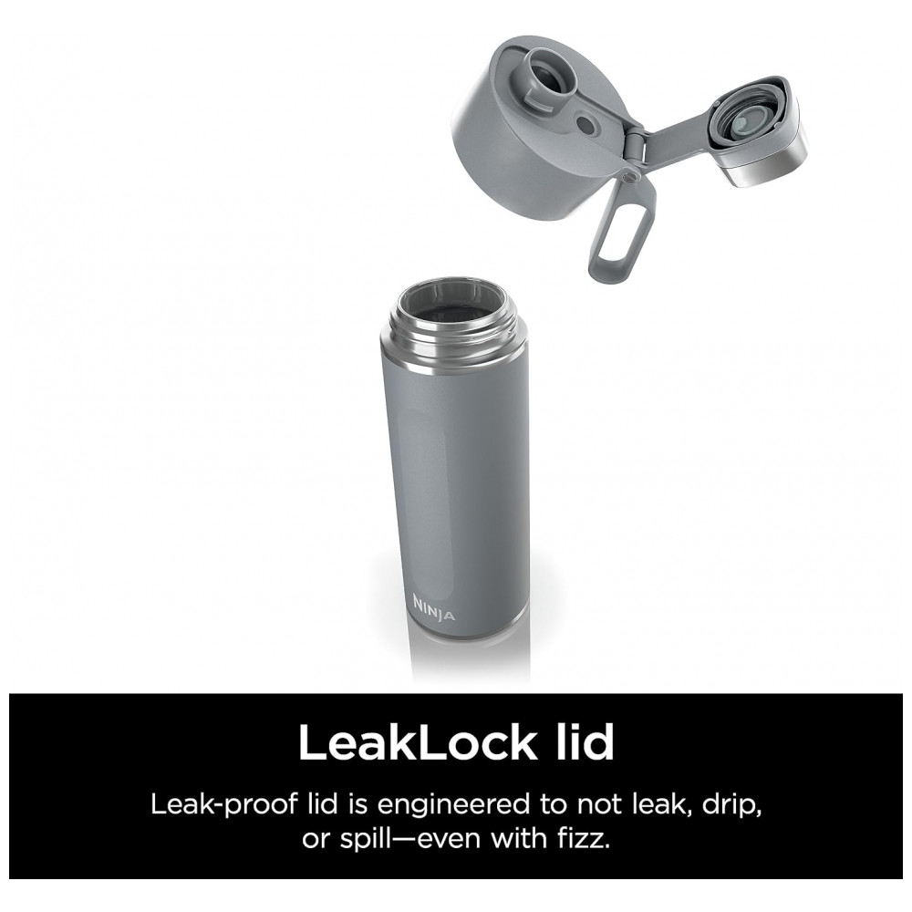 Garrafa Térmica para Água 530mL em Aço Inoxidável, à Prova de Vazamentos, Ninja DW1801GY, Cinza - Imagem 6