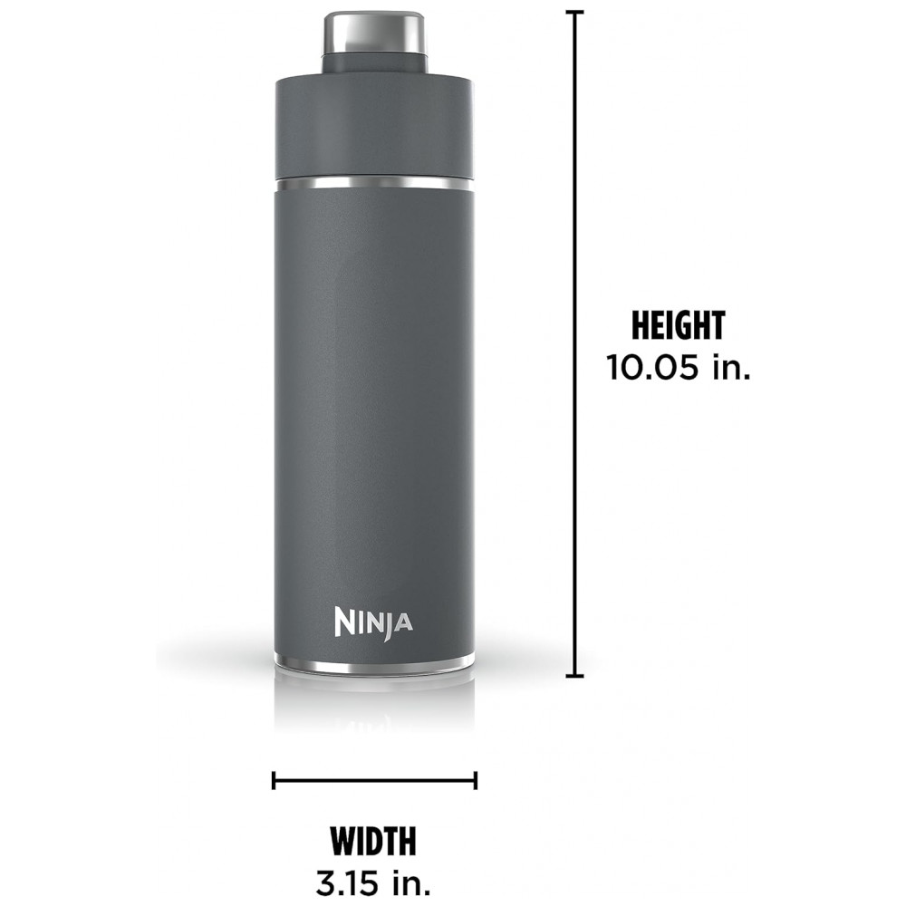 Garrafa Térmica para Água 530mL em Aço Inoxidável, à Prova de Vazamentos, Ninja DW1801GY, Cinza - Imagem 9