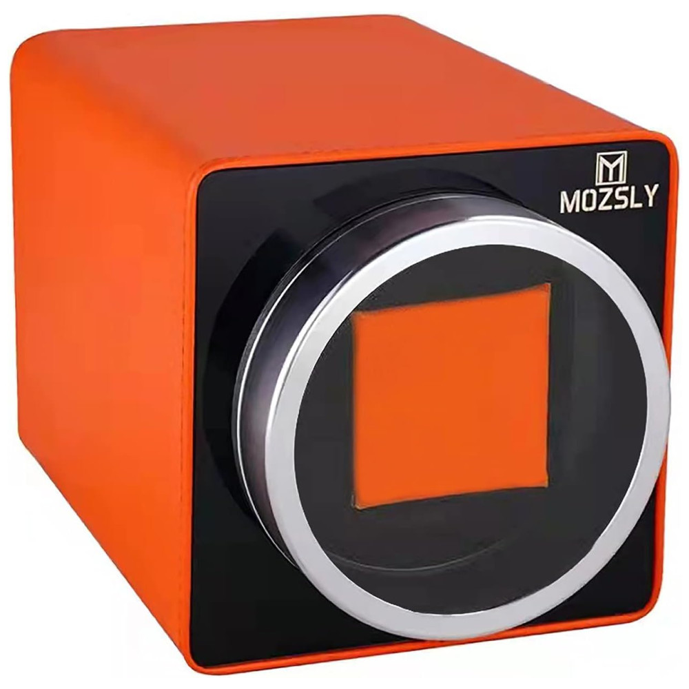 ECTQ78YTPF970B_0.jpg - Caixa Estojo Rotativo tomático para Relógios 1 Lugar MOZSLY AU dan 001 OR Laranja