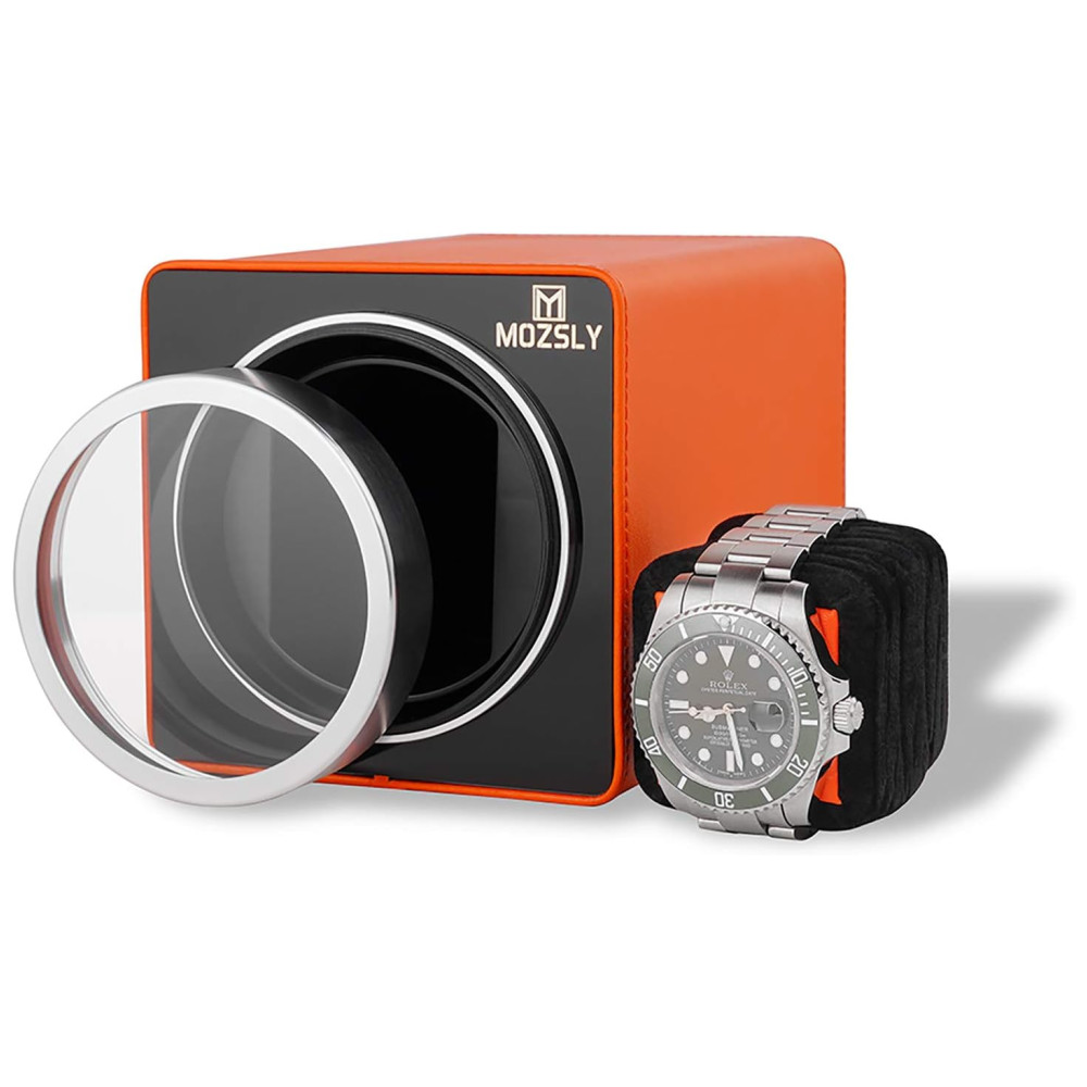 ECTQ78YTPF970B_1.jpg - Caixa Estojo Rotativo tomático para Relógios 1 Lugar MOZSLY AU dan 001 OR Laranja