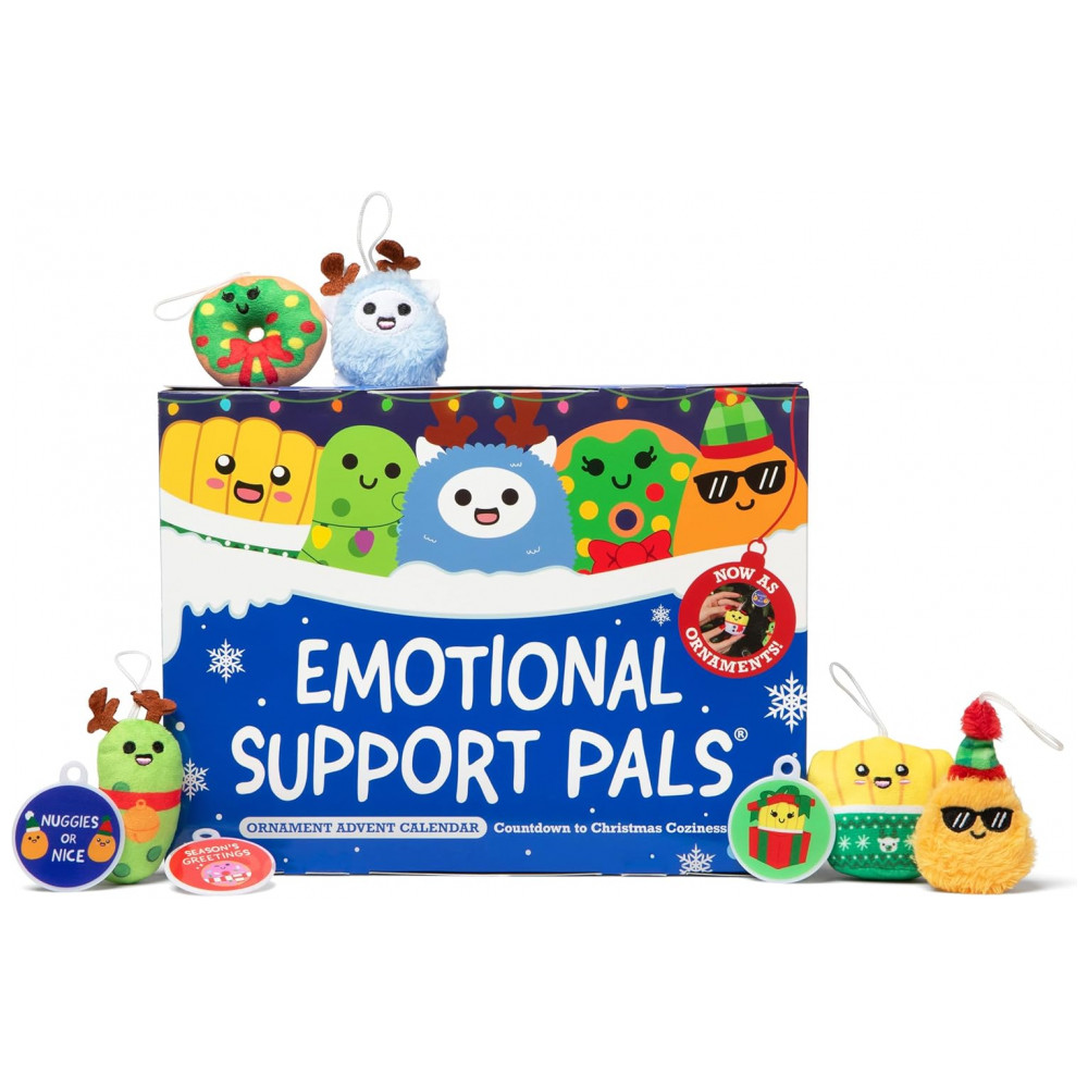 Calendário do Advento de Apoio Emocional, Inclui Mini Pelúcias e Enfeites, Presente Divertido de Natal para Todas as Idades, WHAT DO YOU MEME?,
