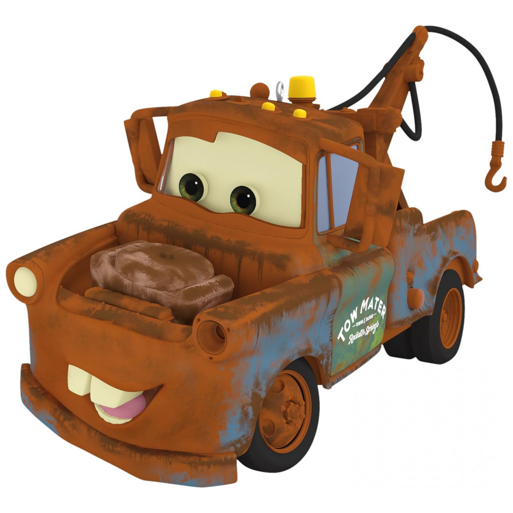 ECTQ7BJBRLSD0B_0-1.jpg - Enfeite de Natal Hallmark Keepsake 2025 Disney/Pixar Cars Mater com Som e Movimento, Plástico, 7x8x13,3 cm, Com Caixa