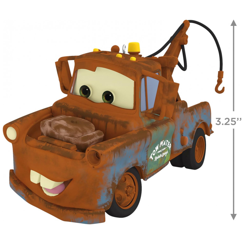 ECTQ7BJBRLSD0B_3-1.jpg - Enfeite de Natal Hallmark Keepsake 2025 Disney/Pixar Cars Mater com Som e Movimento, Plástico, 7x8x13,3 cm, Com Caixa